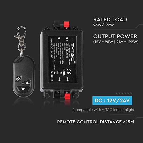 item-images-LED BEŽIČNI POTENCIOMETAR 12V 96W 8A  V-TAC VT-2402-