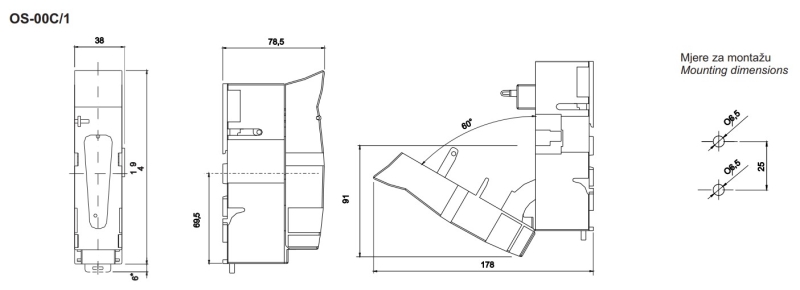 item-images-OSIGURAČ RASTAVNA SKLOPKA OS-00C/1 160A AC 400V   0Z2594-