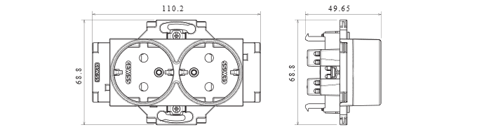 item-images-PRIKLJUČNICA DVOSTRUKA 16A 2P+E BIJELA DAHLIA GW35204W-