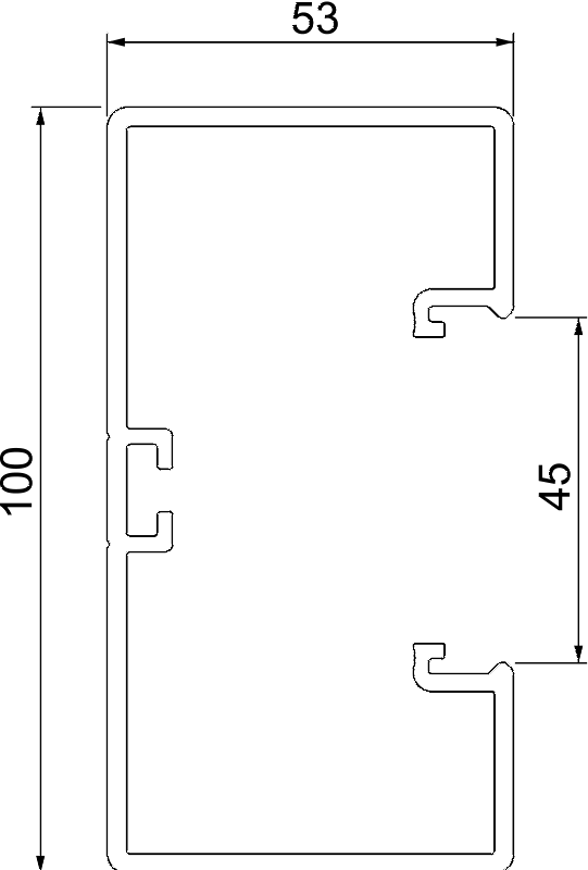 item-images-KANAL PARAPETNI PVC 53x100 BIJELI GEK RAPID 6113000-
