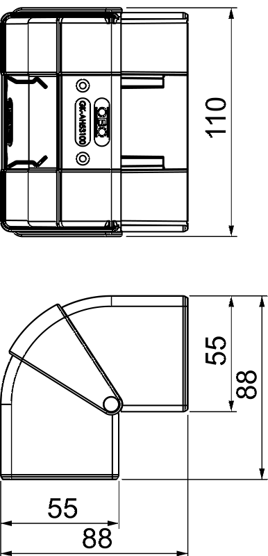 item-images-KUT VANJSKI ZA PARAPETNI KANAL 110x88x88 BIJELI GK-AH53100RW 6113050-
