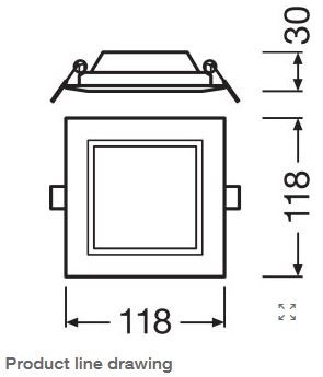 item-images-LED PANEL UGRADNI   6W 4000K SLIM LEDVANCE SQUARE 4058075052482-