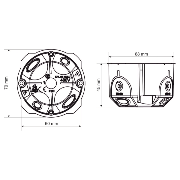 item-images-KUTIJA P/Ž fi 64-40/LD NA ZA ŠUPLJI ZID S KRILCIMA I GUMIRANIM IZVODIMA-