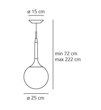 item-images-SVJETILJKA VISILICA   1xE27  ARTEMIDE CASTORE SOSPENSIONE 25  1053010A-