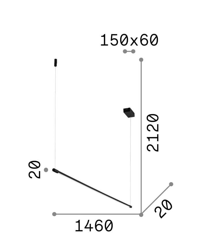 item-images-SVJETILJKA VISILICA LED   16W  3000K 1450 lm  IDEAL LUX YOKO SP CRNA  258928
-