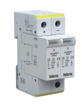 item-images-ODVODNIK PRENAPONA PV ISPRO CR 40/1000  TIP 2/KLASA II/C 1000V DC 40kA 2P+PE-