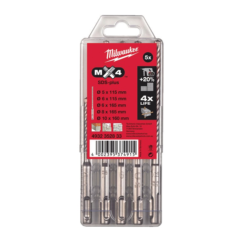 item-image-SVRDLO ZA BETON SET-  5 kom MWK SDS+Mx4 4932352833