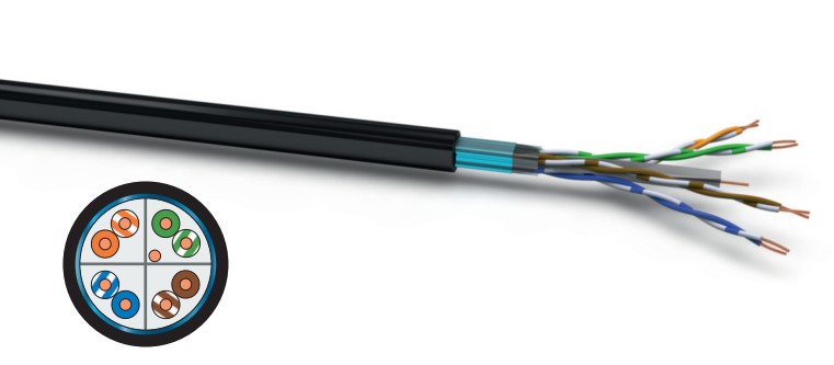 item-image-KABEL F/UTP cat.6 PE/OUTDOOR
 XLAN-350 F/UTP-2Y  4PR AWG 24/1 Outdoor