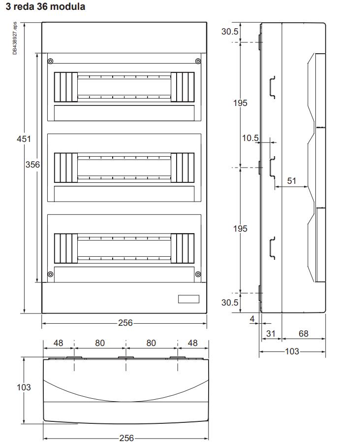 item-images-RAZDJELNIK N/Ž SCHNEIDER EASY9 36M bijela vr. IP40  EZ9EUD312-