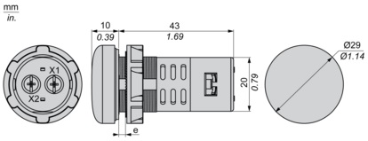item-images-LED SIGNALNA SVJETILJKA XA2 22mm  230V AC ZELENA   XA2EVM3LC-
