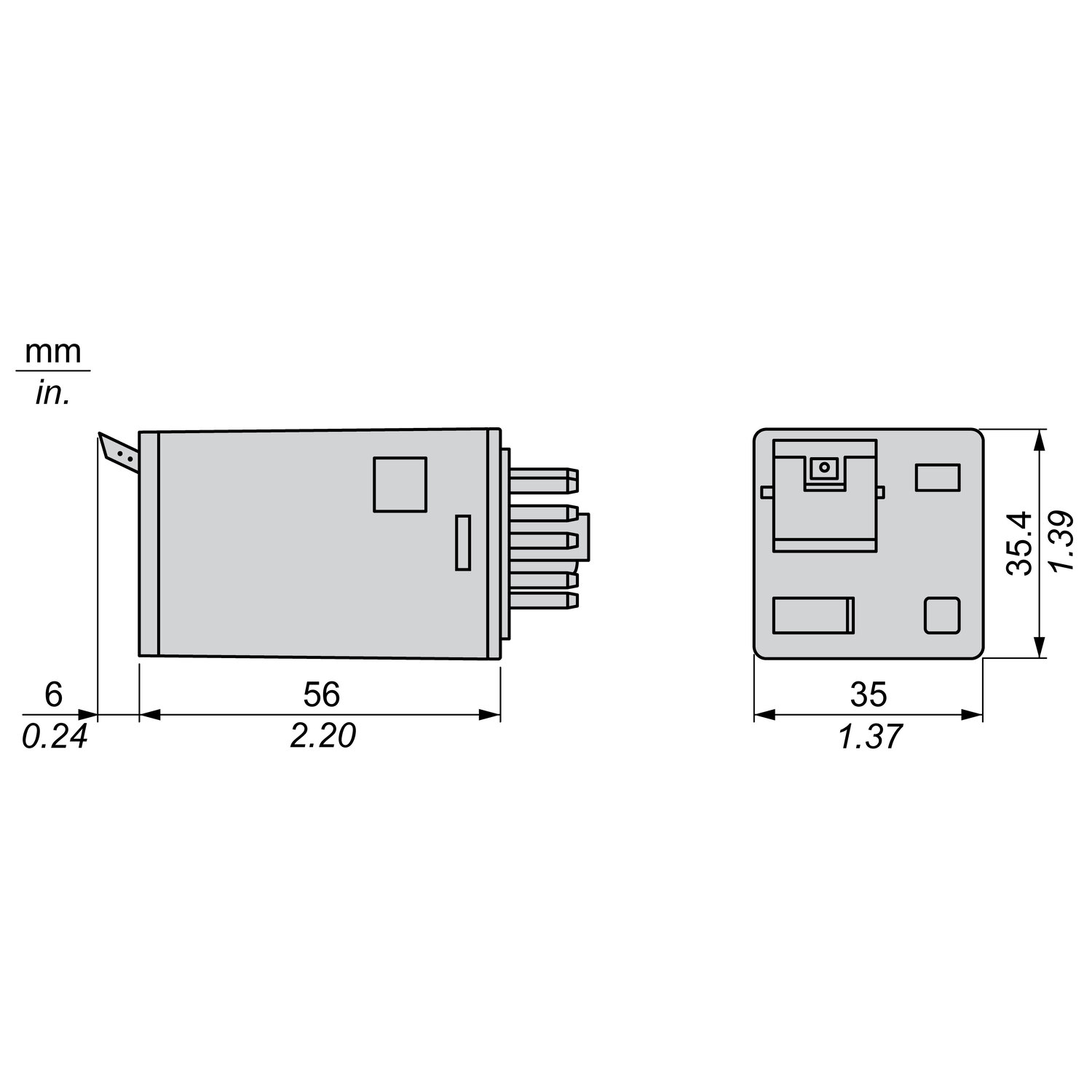 item-images-RELEJ UTIČNI 3P   24V AC  10A 3C/O LED RUMC32B7-